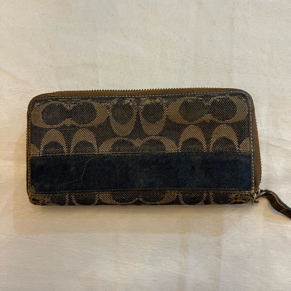 COACH 100% Authentic Y2K Denim Shoulder Bag with Matching Wallet. - Picture 8 of 10